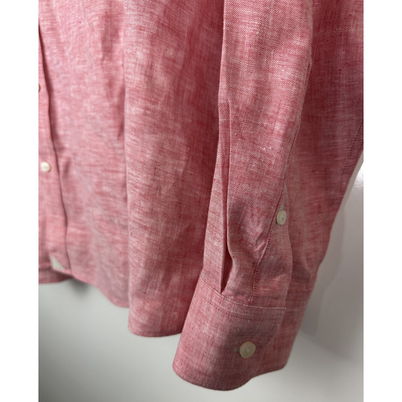 Untuckit Santro Linen Long Sleeve Button Up Shirt Wrinkle Resistant Men's XXL - Picture 8 of 9